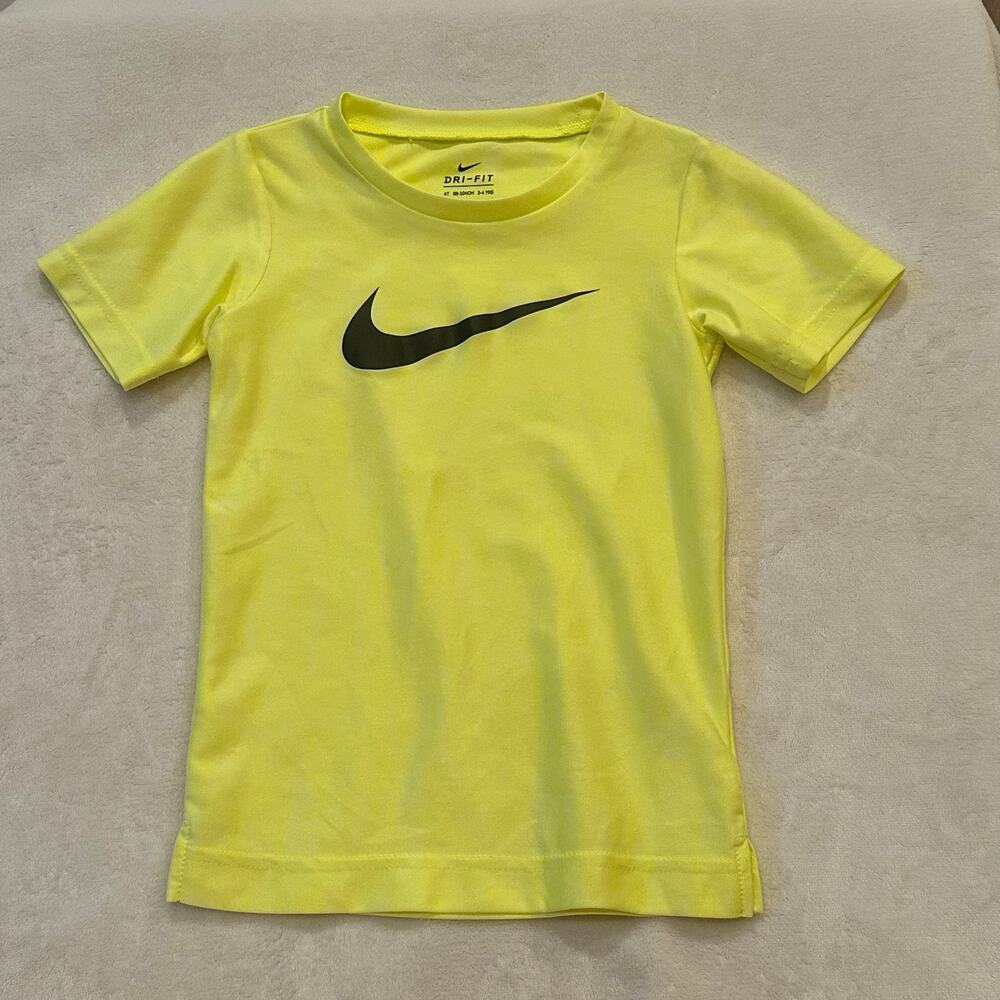 Boys Nike Dri-Fit Shirt sz 4T Bright Yellow Nike Shirt